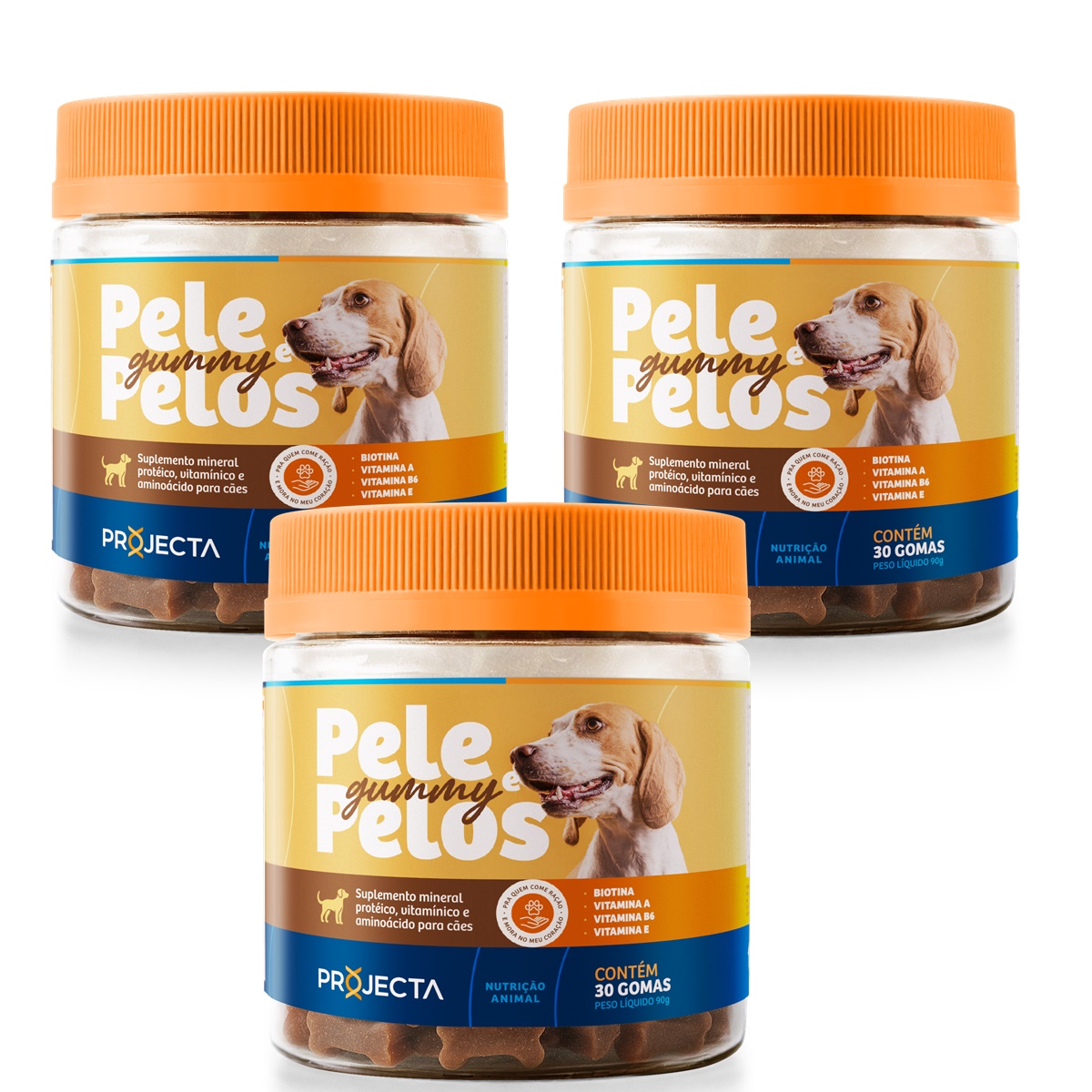 Kit 3 Potes Projecta Pele e Pelos